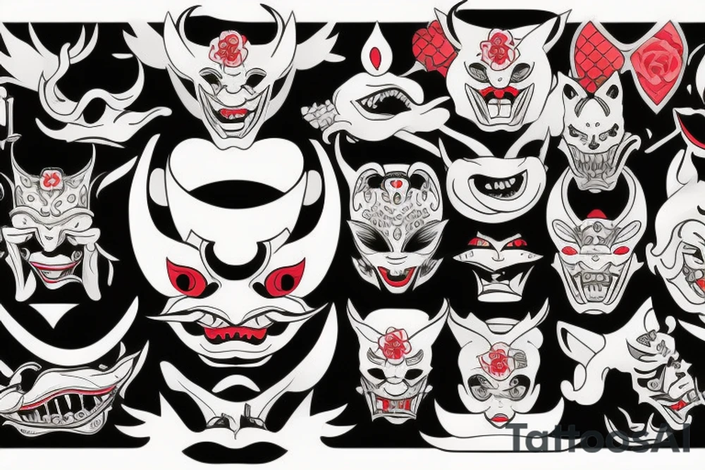 hannya mask tattoo idea
