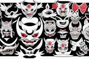 hannya mask tattoo idea