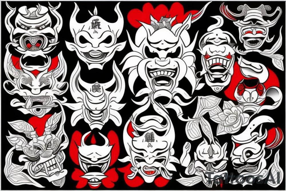 hannya mask tattoo idea