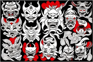 hannya mask tattoo idea