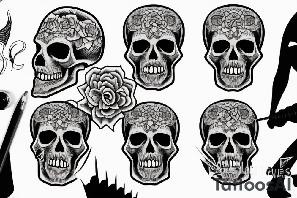 Skull tattoo idea