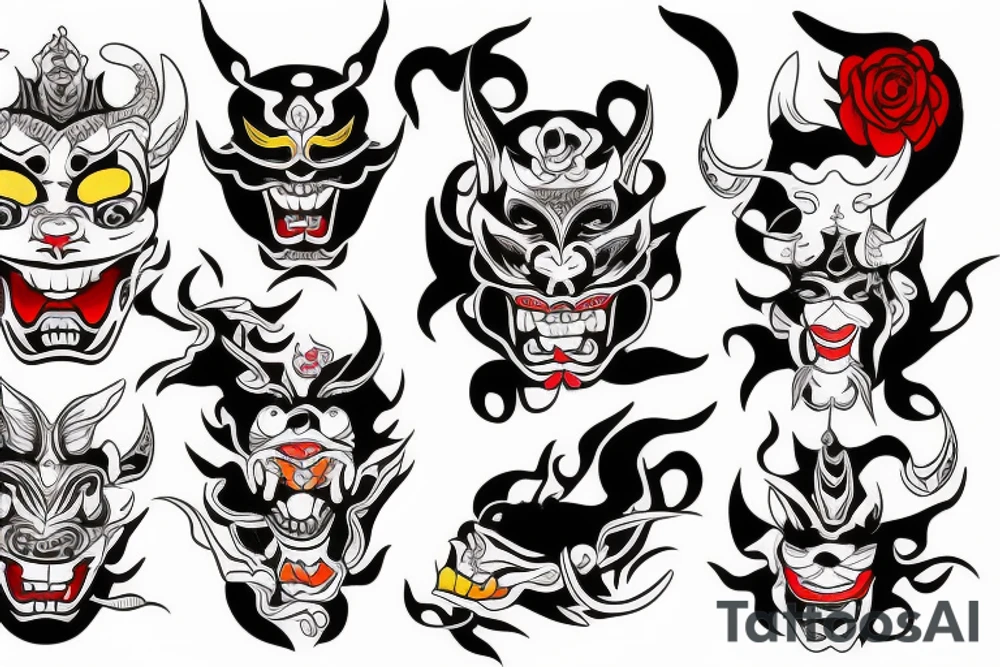 hannya mask tattoo idea