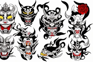 hannya mask tattoo idea