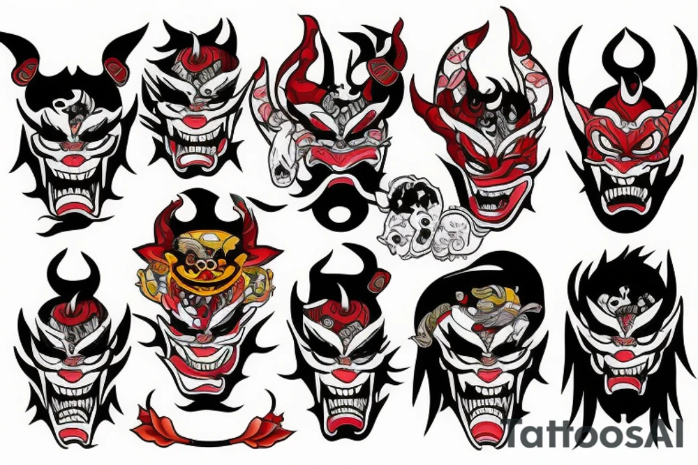 hannya mask tattoo idea