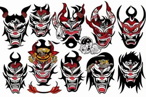 hannya mask tattoo idea