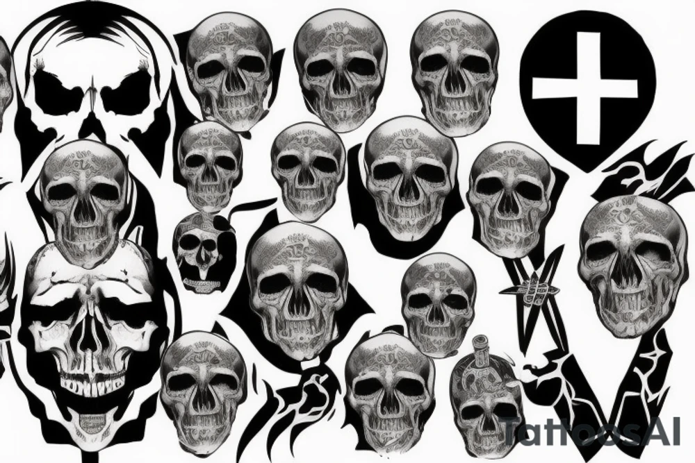 Skull tattoo idea