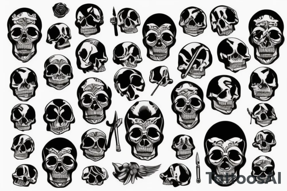 Skull tattoo idea