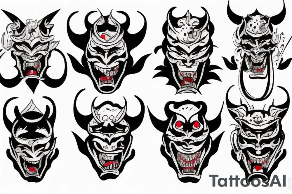 hannya mask tattoo idea