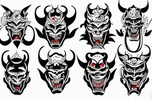hannya mask tattoo idea