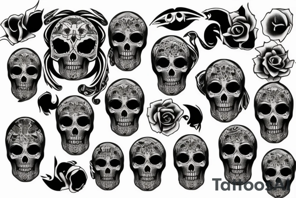 Skull tattoo idea