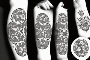 Poppy flower made of playing cards tattoo idea