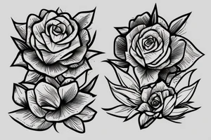 A flower rising from cracks in a rock tattoo idea