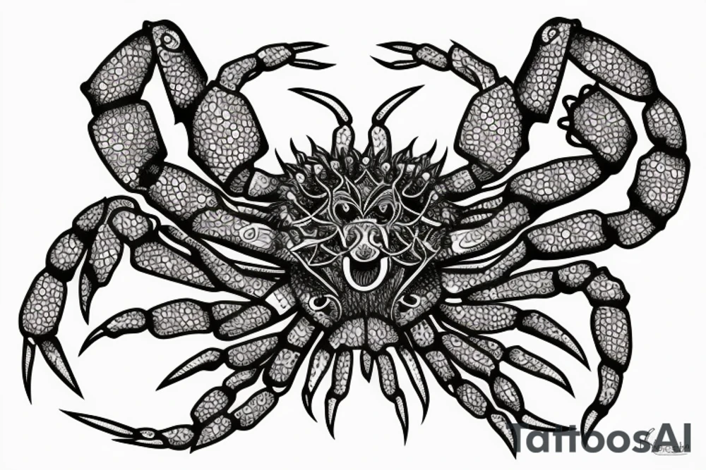 lion crab tattoo idea