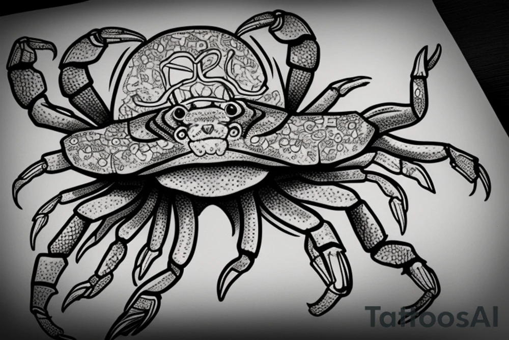 lion crab tattoo idea