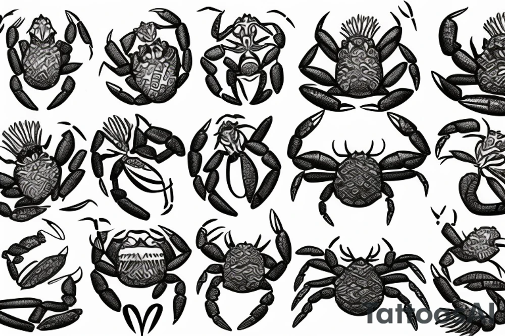 crab lion tattoo idea