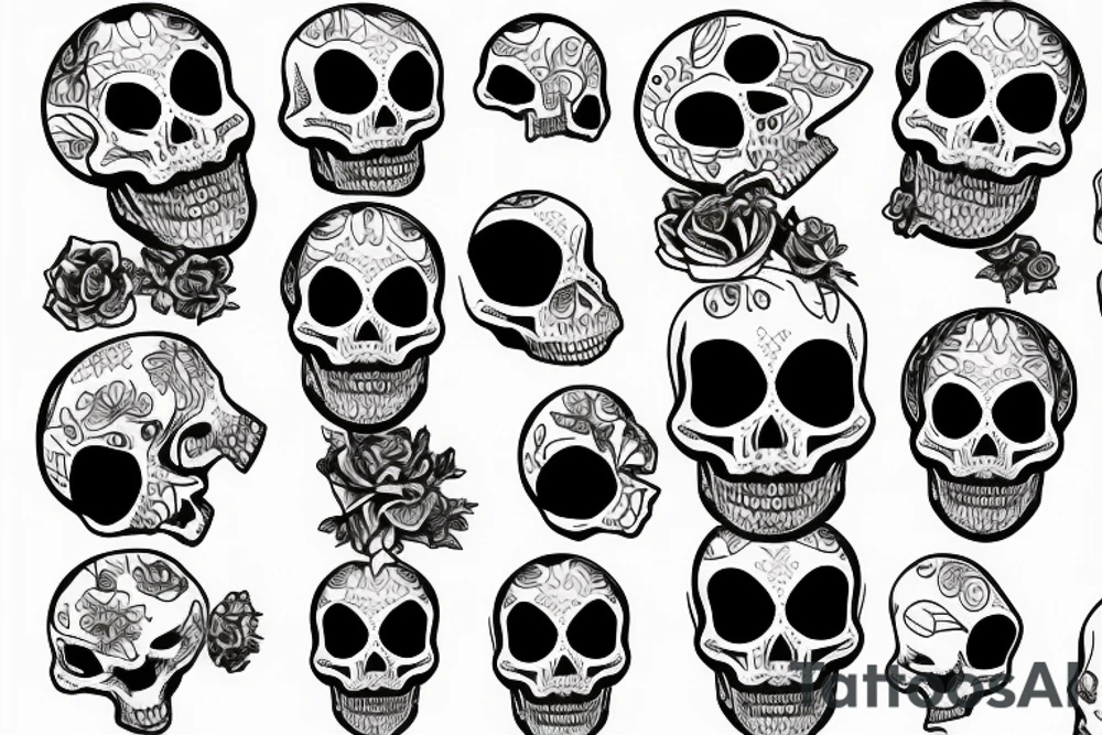 Skeleton holding its head tattoo idea
