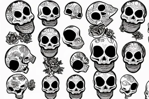 Skeleton holding its head tattoo idea
