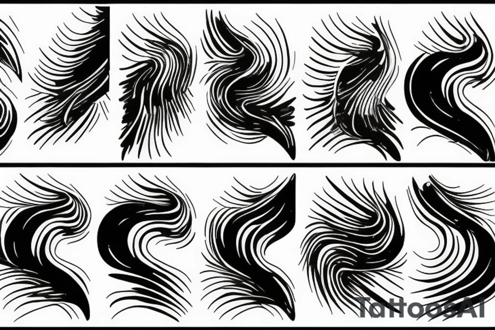 Incremental evolution of man as a sound wave tattoo idea