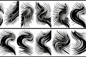 Incremental evolution of man as a sound wave tattoo idea
