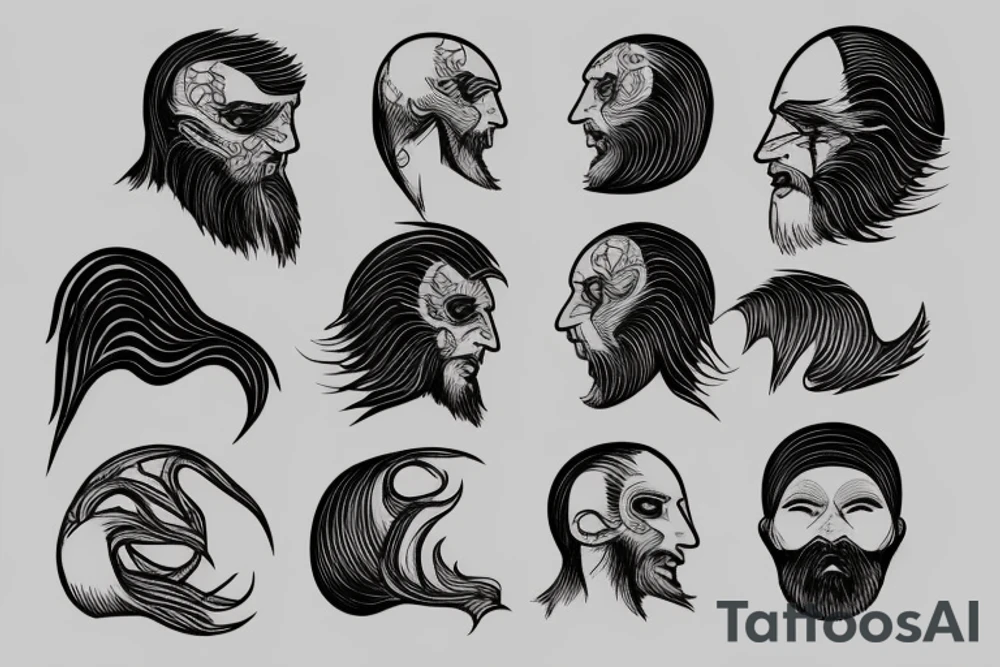 Incremental evolution of man as a sound wave tattoo idea