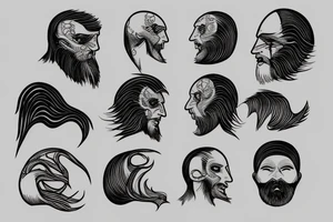 Incremental evolution of man as a sound wave tattoo idea