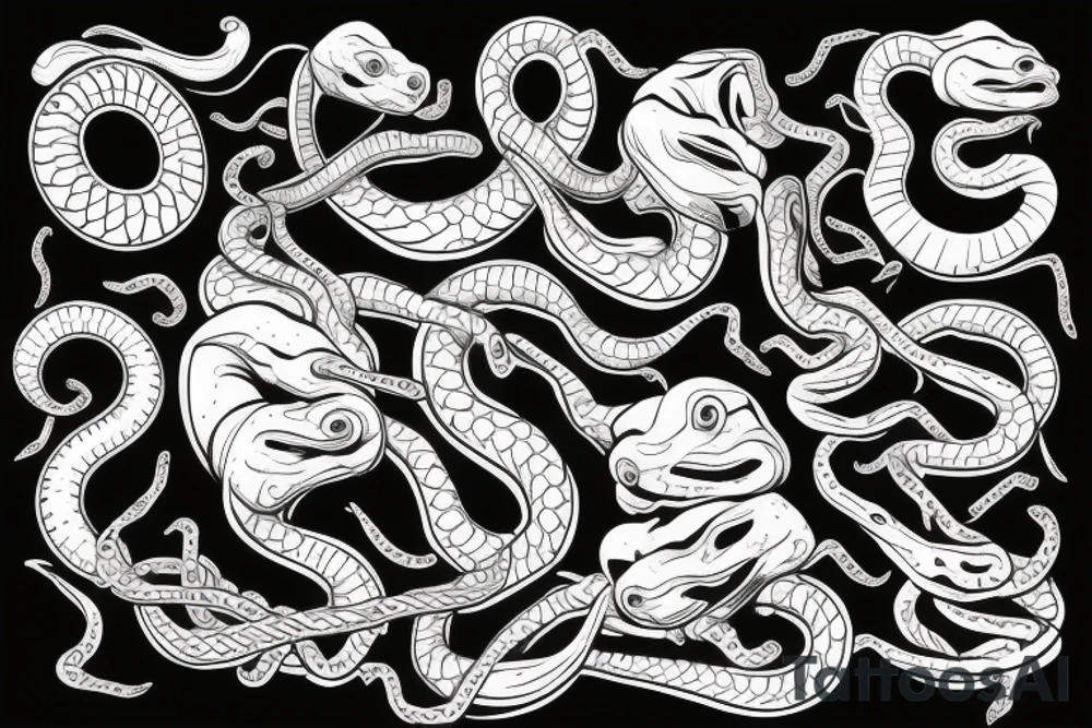 Snake slithering downwards tattoo idea