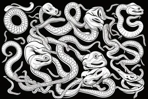 Snake slithering downwards tattoo idea
