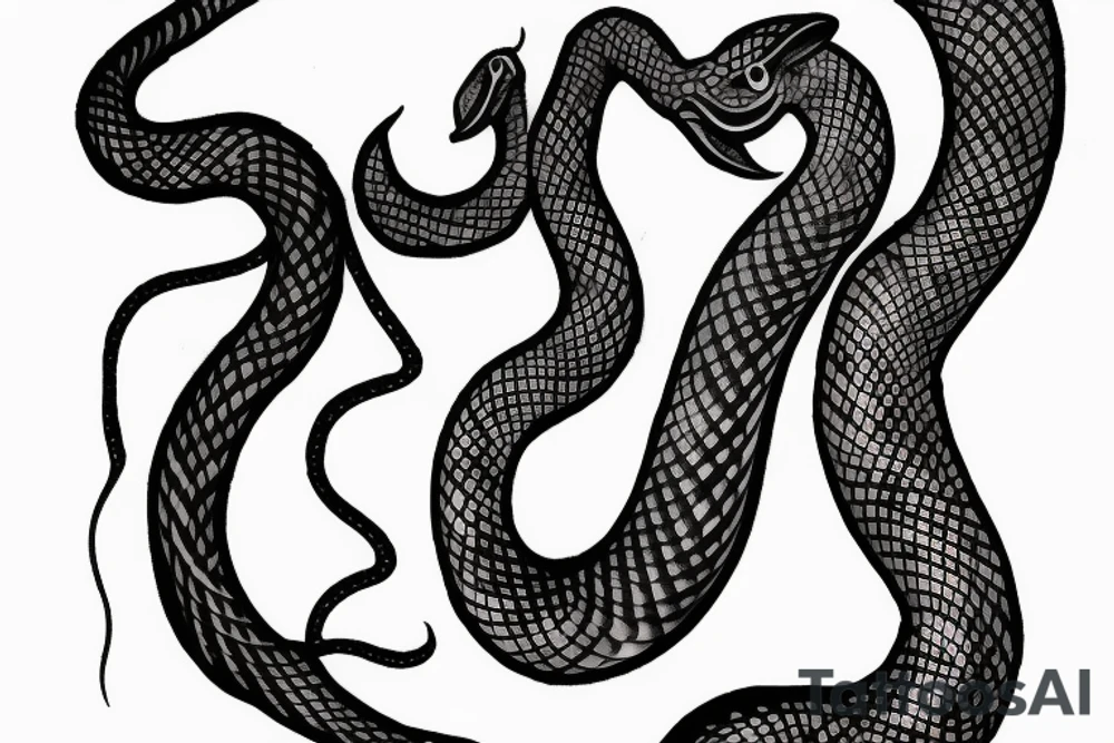 Black snake tattoo idea