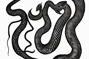 Black snake tattoo idea