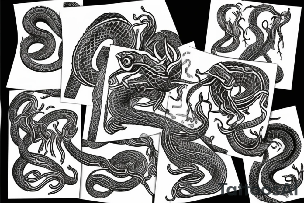 Black snake tattoo idea