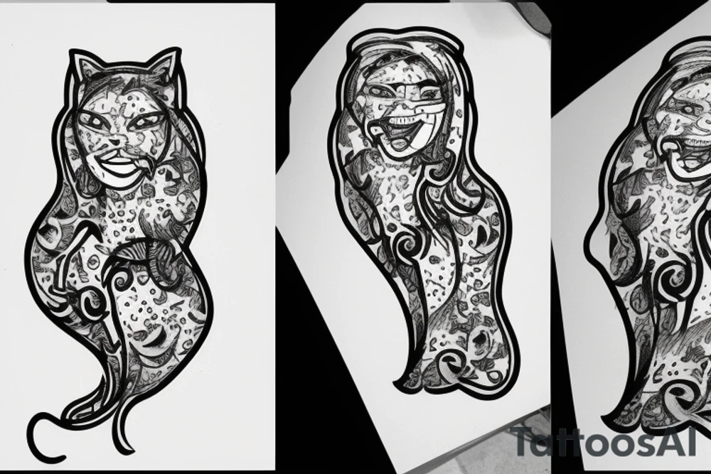 Cougar laughing tattoo idea
