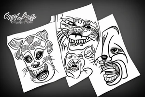 Cougar laughing tattoo idea