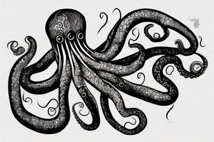 Octopus realistic tattoo idea
