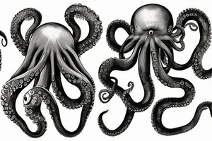Octopus realistic tattoo idea