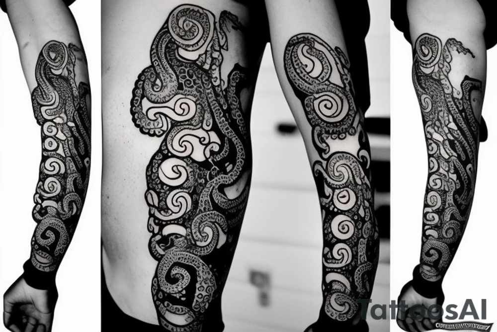 Octopus realistic tattoo idea