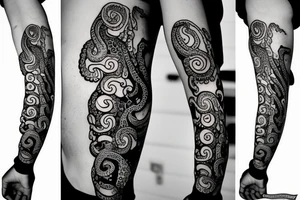 Octopus realistic tattoo idea