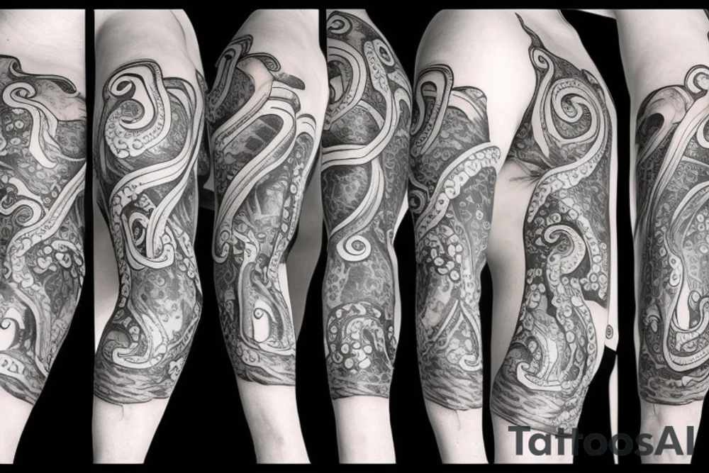 Octopus realistic tattoo idea