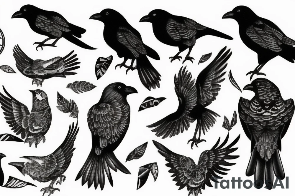 Crow tattoo idea