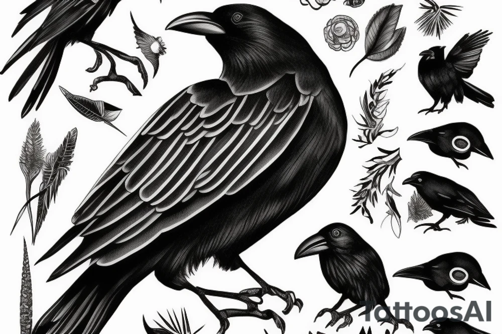 Crow tattoo idea