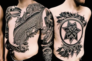 Four earth elements, but to show calm and fierce tattoo idea