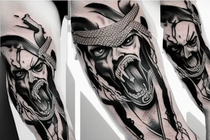 Kratos and snake tattoo idea