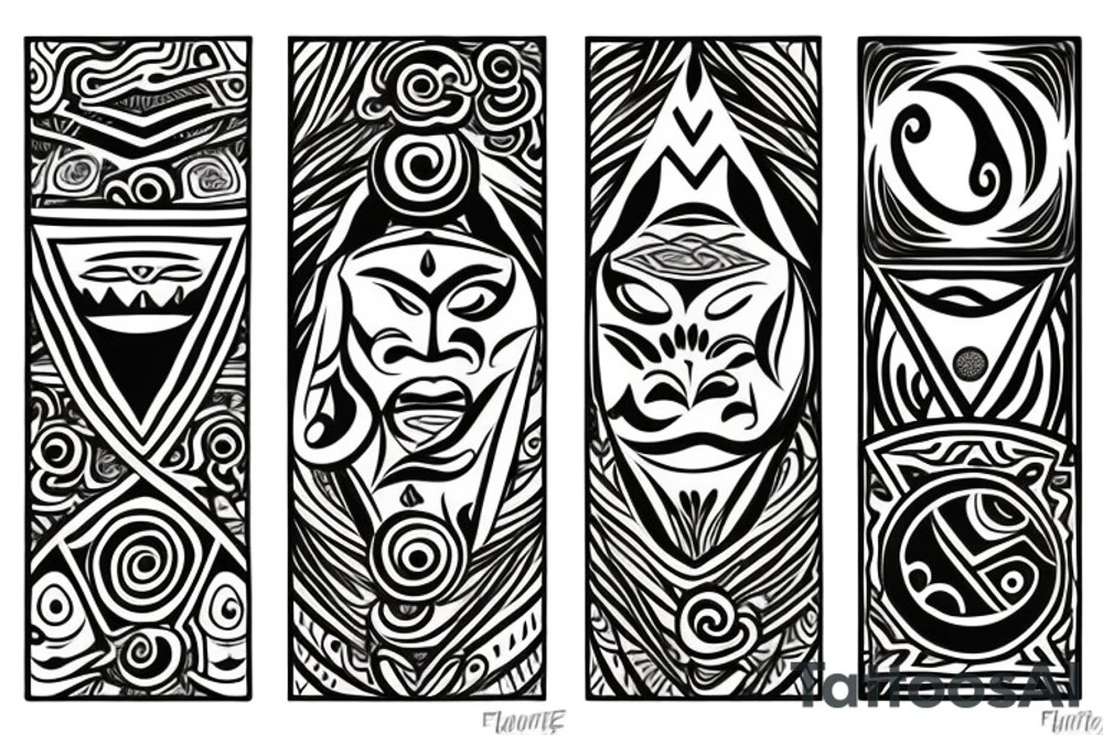 Four earth elements tattoo idea