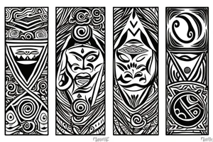 Four earth elements tattoo idea