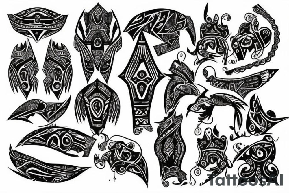 neo tribal black metla tattoo idea