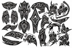 neo tribal black metla tattoo idea