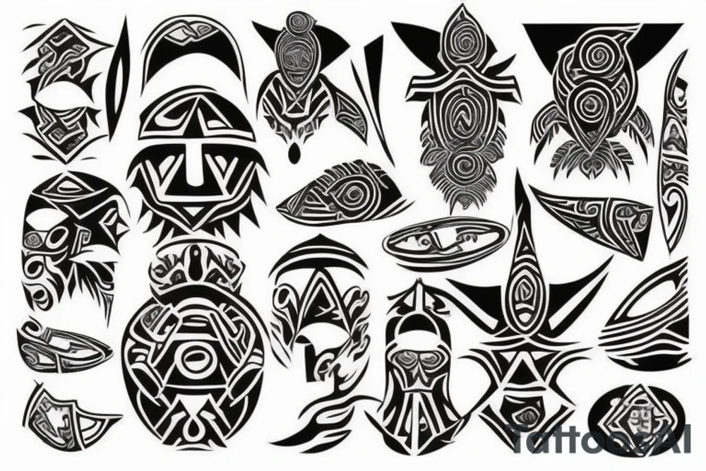 neo tribal black metla tattoo idea