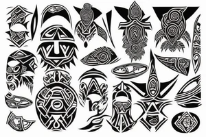 neo tribal black metla tattoo idea