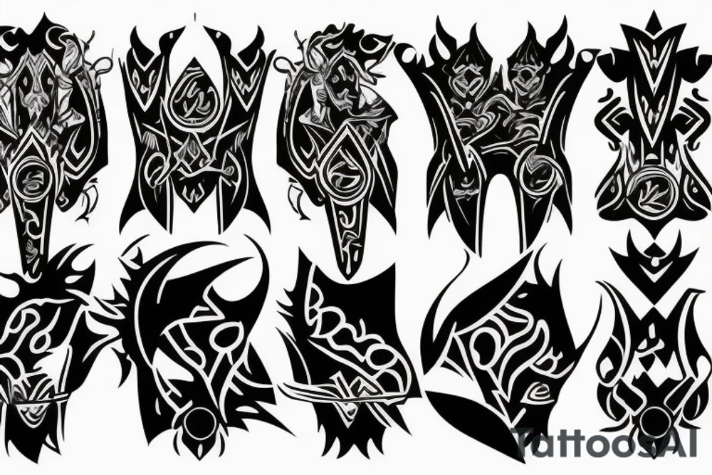 neo tribal black metal tattoo idea
