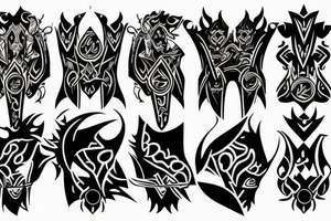 neo tribal black metal tattoo idea