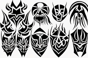neo tribal black metal tattoo idea